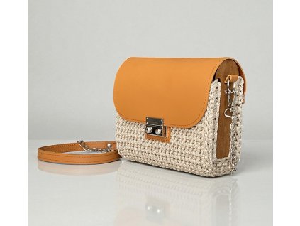 Háčkovaná kabelka 'SOFIA' / Světle Karamelová
