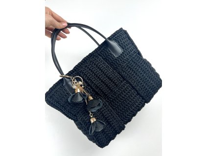 Háčkovaná taška ' DIANA' / černá