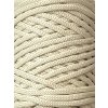 POLI CORD plochá šňůra 3 mm /  Vanilová