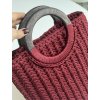 Háčkovaná kabelka Classic/ Třešňová