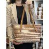 Kožená nastavitelná ucha 80 cm x 2 cm / Karamelová