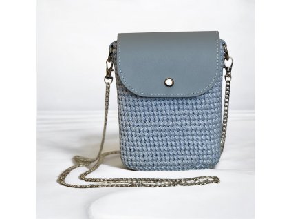2382 hackovana mini kabelka nebesky modra