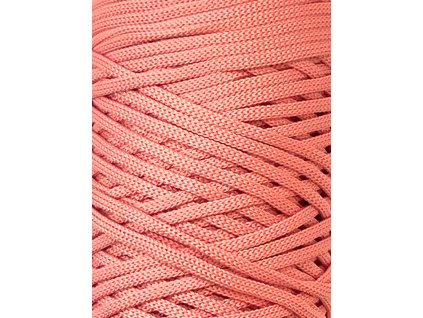 3147 poli cord plocha snura 3 mm lososova