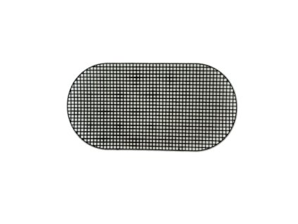 3699 plastova kanava mrizka dno oval 30x15 cm cerna