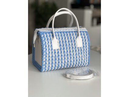1386 hackovana kabelka elizabeth nebesky modra bila flotar