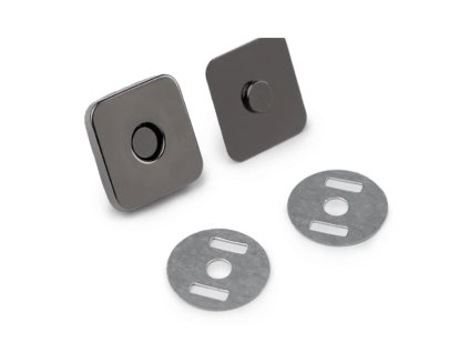 1580 magneticke zapinani 18x18 mm ctverec cerny nikl