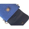 2385 3 hackovana mini kabelka modra