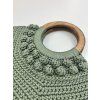 Gehäkelte Handtasche „LIANA“ / Salbeigrün