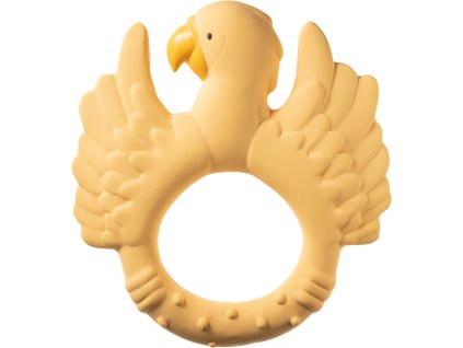 Hračka do ruky Papagáj žlté – samostatná hračka na svetlom pozadí