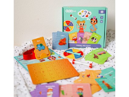 Obsah balenia rodinnej spoločenskej hry Hádaj, kto som