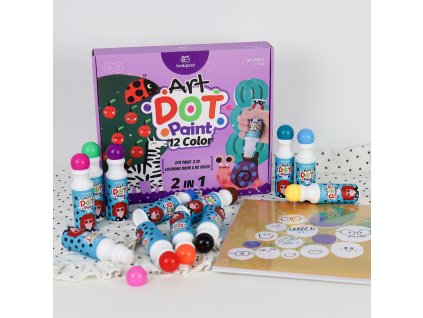 Sada umývateľných farieb v tube s omaľovánkami a doplnkami