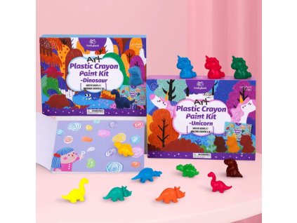 kreatívna sada prvé voskovky 2 v 1 jednorožec balenie s voskovkami