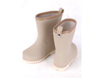 Detské unisex gumáky TAUPE MRS. ERTHA – gumáky pre deti v neutrálnej farbe