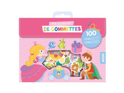 AUZOU 100 odlepiteľných nálepiek v krabičke – princezné