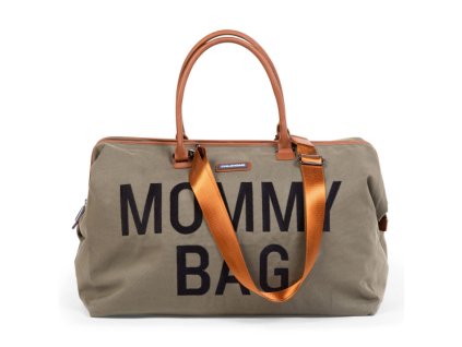 Prebaľovacia taška Childhome Mommy Bag Canvas Khaki – predný pohľad