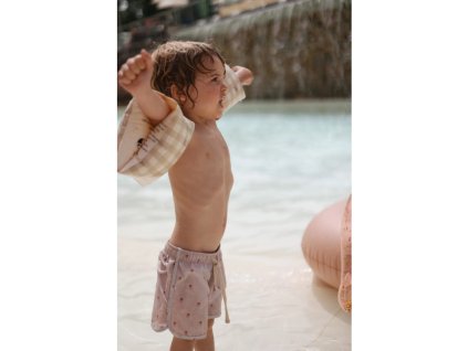 Nafukovacie rukávniky s béžovým štvorcovým vzorom