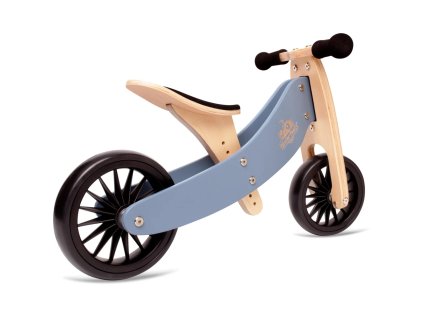 Detské drevené odrážadlo Kinderfeets Tiny Tot Plus modré v prevedení 2v1