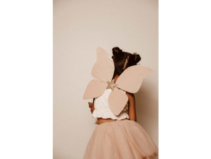 Dievčatko v tutu sukni Pink Butterfly s krídlami z chrbta