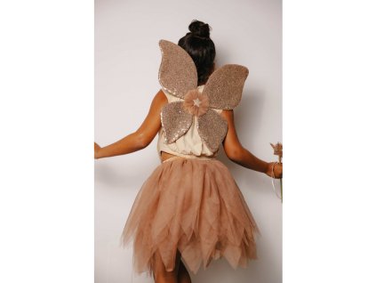 Dievčenské trblietavé krídla MRS. ERTHA Glitter Butterfly na chrbte