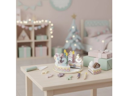 ooky Toy narodeninová torta so sviečkami – detská hra na oslavu