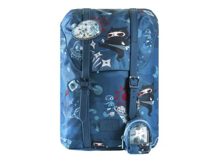Frii of Norway školský batoh Ninja Blue – predný pohľad