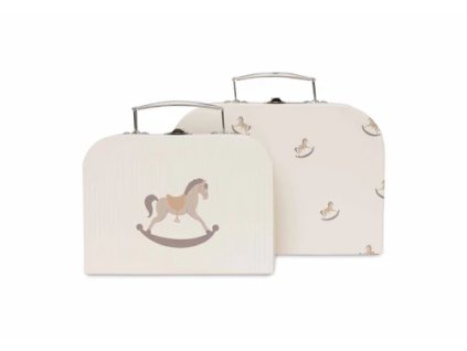 Jollein detský kufrík Nostalgic Ride – sada 2 kusov, celkový pohľad spredu