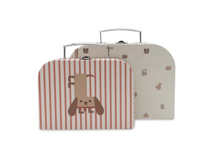 Jollein detský kufrík Animal Friends – sada 2 ks, predná strana