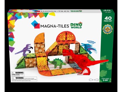 MagnaTiles IntlCompliance China DinoWorld 40pc Carton Angle f StraightOn