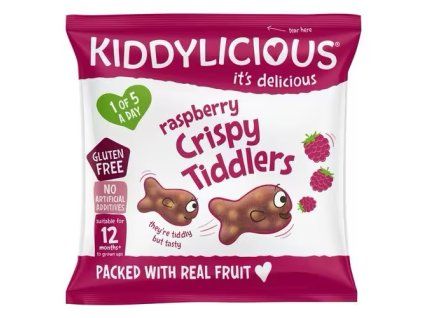Kiddylicious rybičky chrumkavé malinové (12 g)