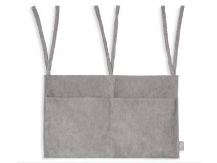 Textilný organizér do detskej postieľky Jollein so šnúrkami na zavesenie, sivá farba