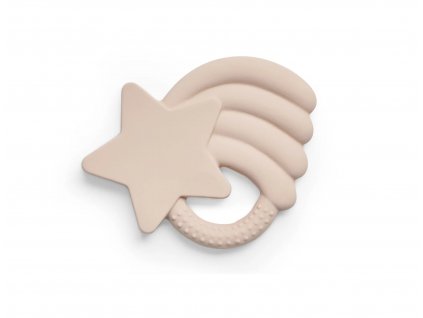 Jollein Hryzátko latex hviezda Pale Pink  doplnok produktu#TOYS# bezpečné hryzenie