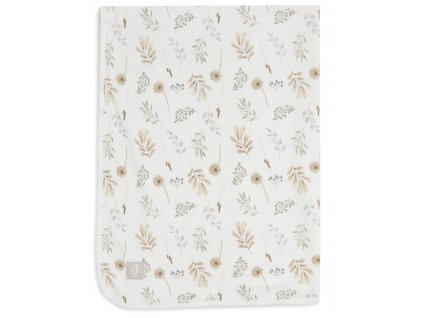 Detská deka Jollein Wild Flowers s jemným kvetinovým vzorom – celkový pohľad