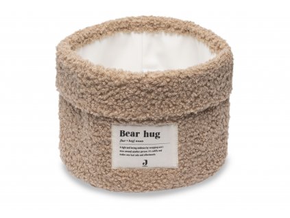 Úložný košík z bouclé látky v béžovej farbe Biscuit s mäkkým vnútrom