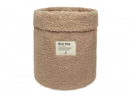 Textilný úložný košík Boucle Biscuit 29x33 cm s mäkkým plyšovým povrchom