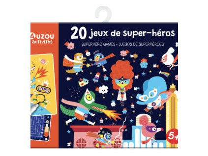 AUZOU 20 mini hier a aktivít s fixkou Super hrdinovia – titulná obálka