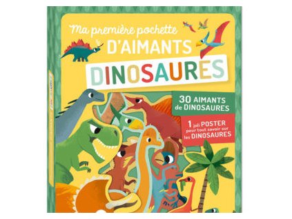 AUZOU Magnetky v krabičke Dinosaury – 30 magnetických dinosaurov s plagátom