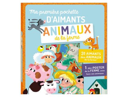 AUZOU magnetky na hranie Na farme – balenie v krabičke s plagátom