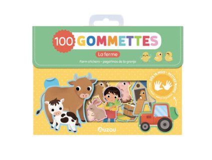 AUZOU 100 odlepiteľných nálepiek v krabičke – na farme