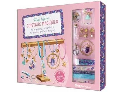 AUZOU Veľká sada 6 magických kryštálových šperkov – kreatívna sada v balení