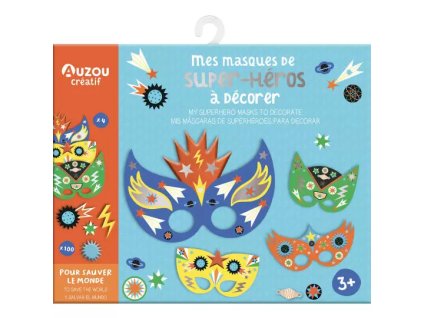 AUZOU masky Super hrdinovia – sada 4 detských masiek