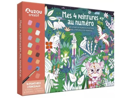 AUZOU maľovacie obrázky podľa čísel Príroda – kreatívna sada pre deti