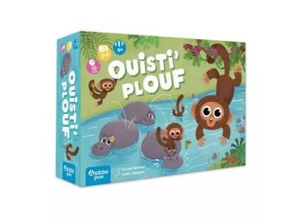 AUZOU rodinná spoločenská hra OUISTI'PLOUF – balenie hry s opičkami