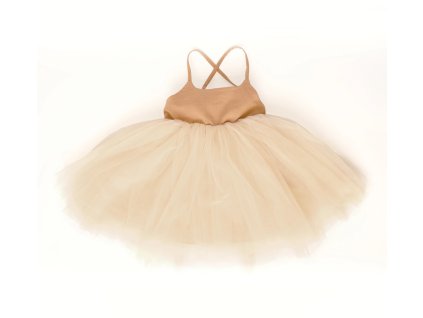 MRS. ERTHA rastúce tutu šaty Nude – produktový záber