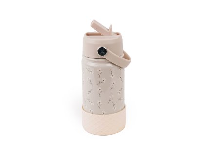 MRS. ERTHA Termofľaša na nápoj so slamkou 350 ml - Daisies