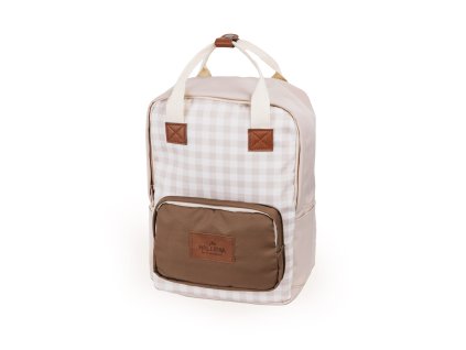 Detský ruksak béžový 31 cm MRS. ERTHA – detský ruksak s jemným vzorom