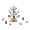 Drevená balančná hra Zvieratá Pastel – kompletná sada dielikov a zvierat