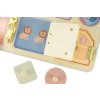Tooky Toy Aktivity tabuľa Pastel  Drevený motorický board so 4 aktivitami