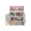 Domček pre bábiky Little Dutch otvorený zo strany, viacposchodový interiér