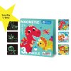 Obsah balenia magnetických svietiacich puzzle Jarmelo Dinosaury s kartami a dielikmi