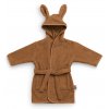 Jollein detský župan s uškami – hnedá farba, predný pohľad